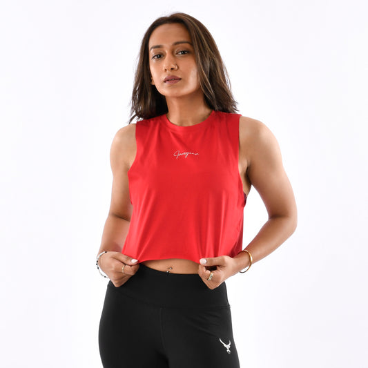 Training Drop Arm Crop Tank