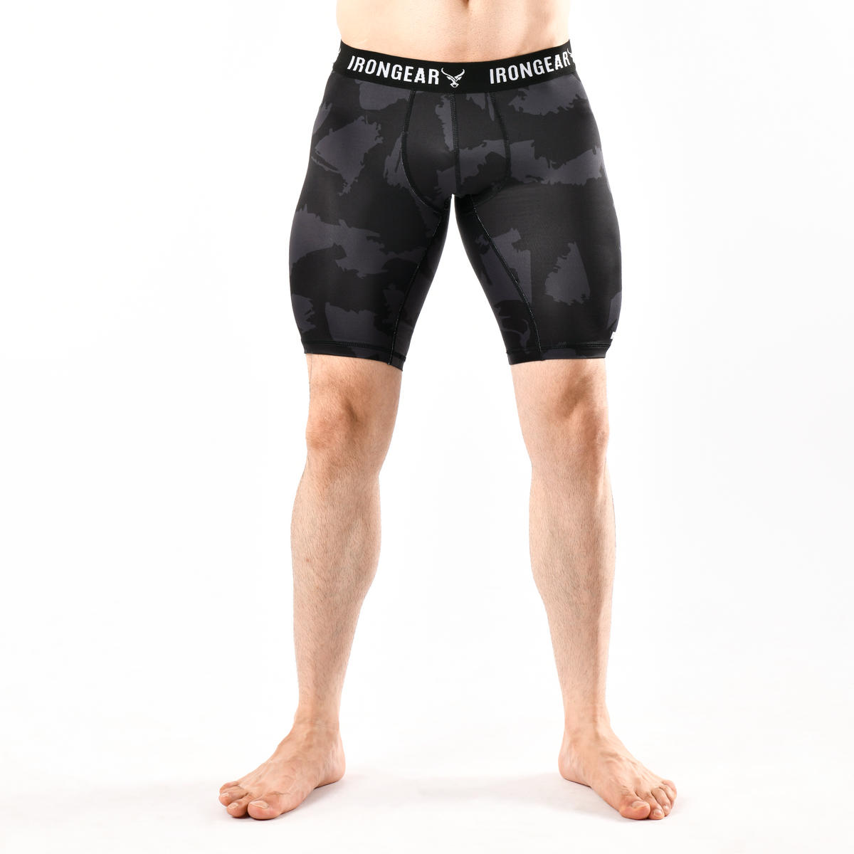 Camo Long Compression Shorts