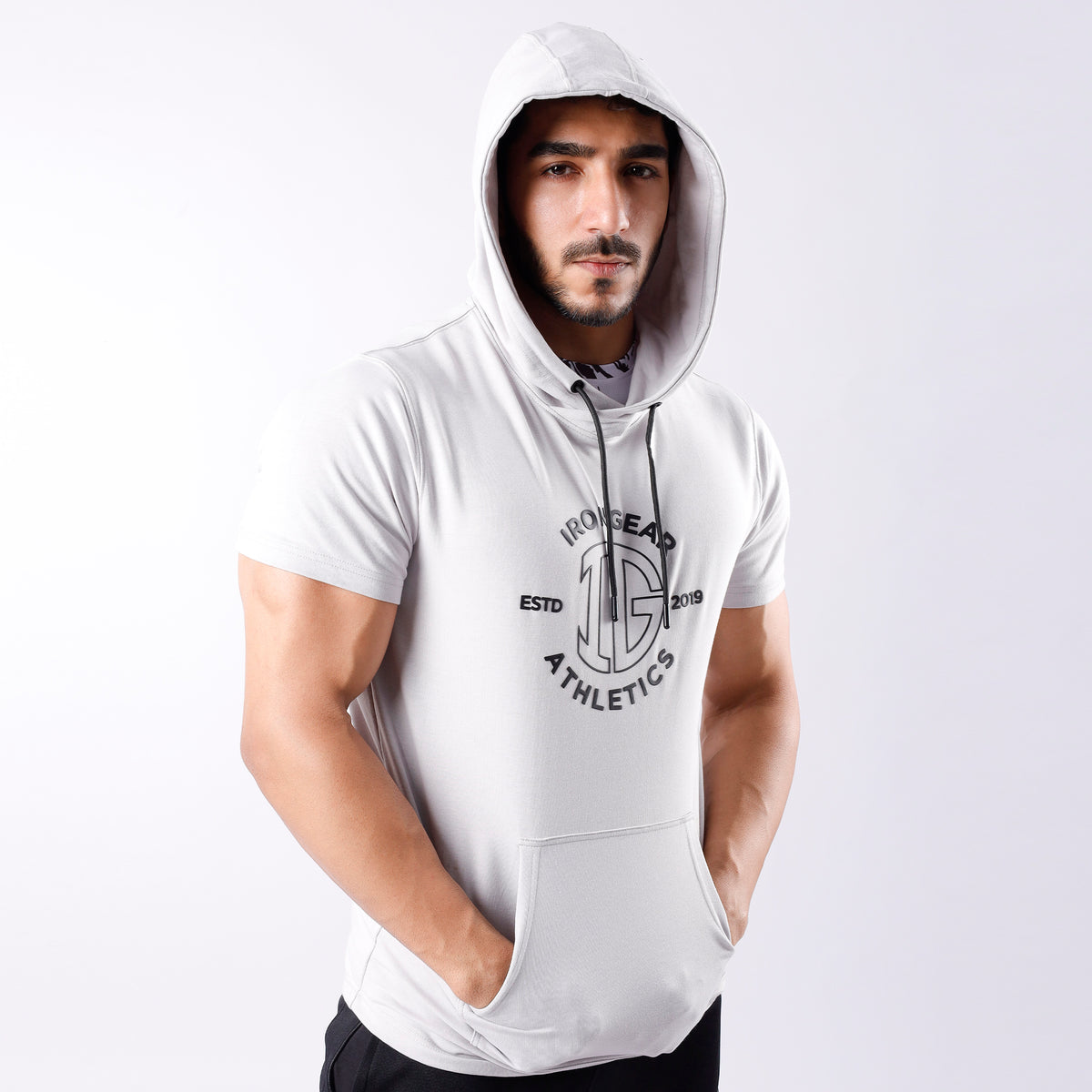 Athletic Short Sleeve Hoodie